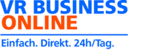 VR BUSINESS ONLINE EINFACH. DIREKT. 24h/Tag Logo (EUIPO, 20.03.2017)