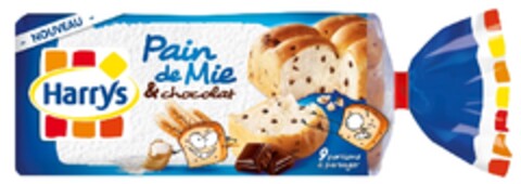 NOUVEAU HARRYS PAIN DE MIE & CHOCOLAT 9 PORTIONS A PARTAGER Logo (EUIPO, 06/30/2011)