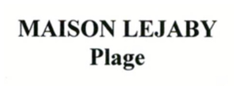 MAISON LEJABY Plage Logo (EUIPO, 11.10.2012)