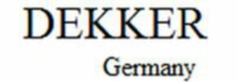 DEKKER GERMANY Logo (EUIPO, 12/19/2016)