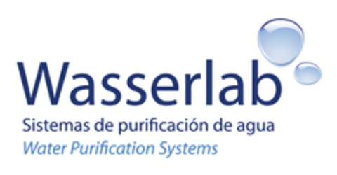 WASSERLAB SISTEMAS DE PURIFICACIÓN DE AGUA WATER PURIFICATION SYSTEMS Logo (EUIPO, 21.12.2017)