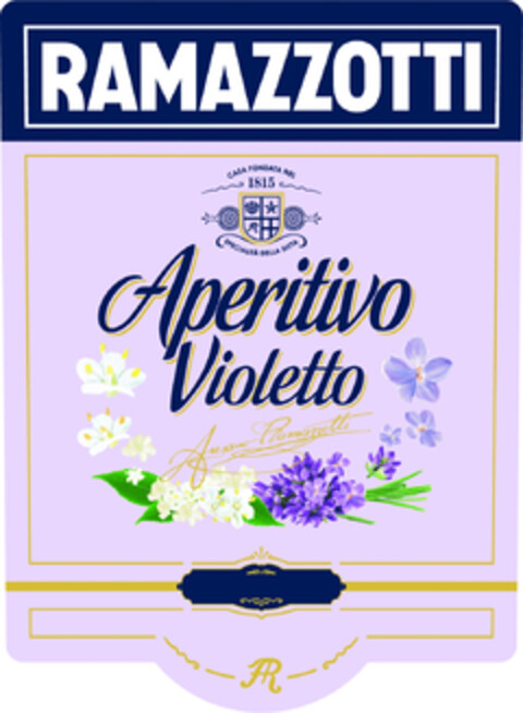 RAMAZZOTTI APERITIVO VIOLETTO casa fondata nel 1815 specialita della ditta Ausano Ramazzotti Logo (EUIPO, 30.11.2021)