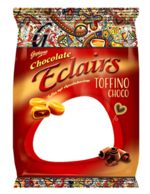 Goplana Chocolate Eclairs Toffee met chocoladecrème TOFFINO CHOCO Logo (EUIPO, 04/05/2024)