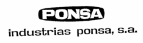 PONSA industrias ponsa, s.a. Logo (EUIPO, 05/10/1996)