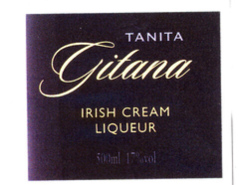 TANITA Gitana IRISH CREAM LIQUEUR Logo (EUIPO, 04/23/2007)