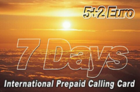 5+2 Euro 7 Days International Prepaid Calling Card Logo (EUIPO, 11/14/2007)