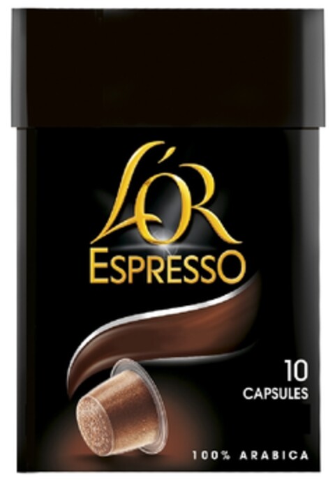 L'OR ESPRESSO 10 CAPSULES 100% ARABICA Logo (EUIPO, 20.06.2013)