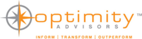 OPTIMITY ADVISORS INFORM TRANSFORM OUTPERFORM Logo (EUIPO, 01.12.2014)