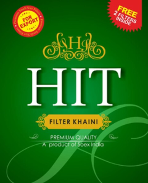 HIT FILTER KHAINI PREMIUM QUALITY A product of Soex India Logo (EUIPO, 30.12.2022)