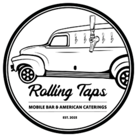 Rolling Taps MOBILE BAR & AMERICAN CATERINGS EST. 2023 Logo (EUIPO, 15.05.2024)