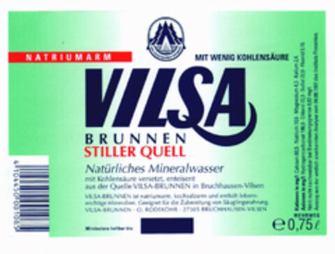 VILSA BRUNNEN STILLER QUELL Logo (EUIPO, 07/10/2000)