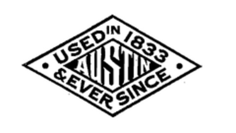 AUSTIN USED IN 1833 & EVER SINCE Logo (EUIPO, 04.06.2003)