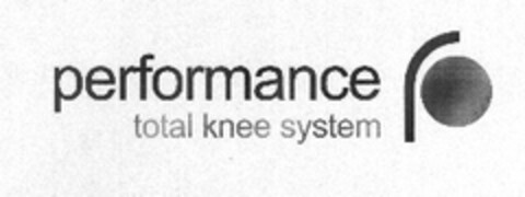 performance total knee system Logo (EUIPO, 11/04/2004)