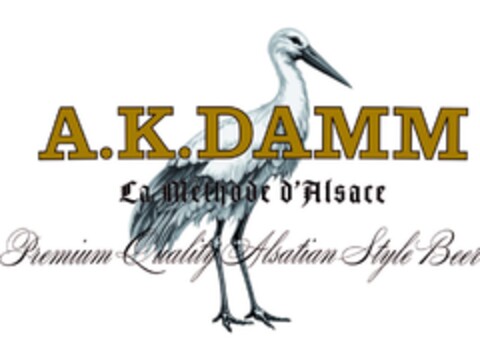 A.K.DAMM la Mèthode d'Alsace Premium Quality Alsatian Style Beer Logo (EUIPO, 12/04/2008)