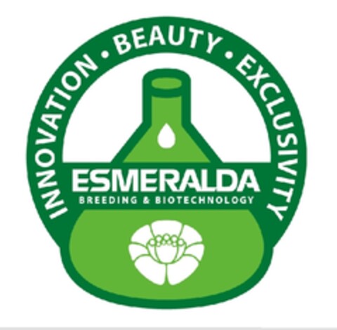 ESMERALDA breeding & biotechnology
innovation, beauty, exclusivity Logo (EUIPO, 14.12.2009)