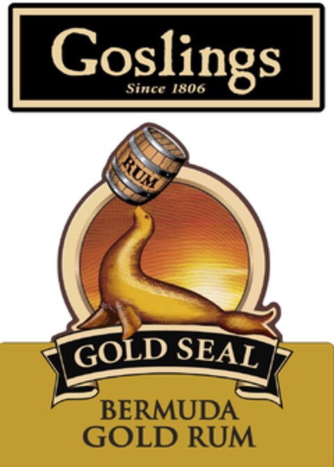 GOSLINGS SINCE 1806 RUM GOLD SEAL BERMUDA GOLD RUM Logo (EUIPO, 15.08.2016)