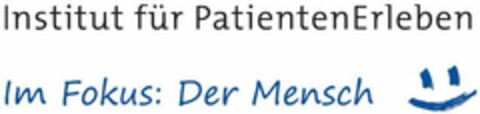 Institut für PatientenErleben - Im Fokus: Der Mensch Logo (EUIPO, 14.09.2018)