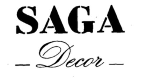 SAGA Decor Logo (EUIPO, 08.08.1997)