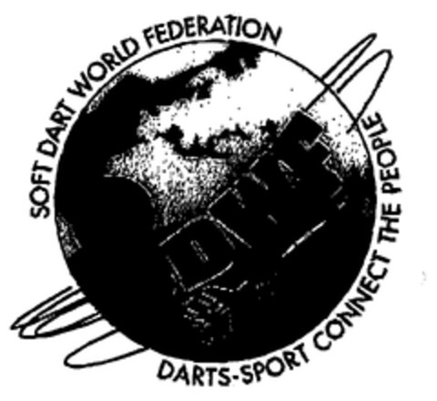 SDWF SOFT DART WORLD FEDERATION DARTS-SPORT CONNECT THE PEOPLE Logo (EUIPO, 07/12/1999)