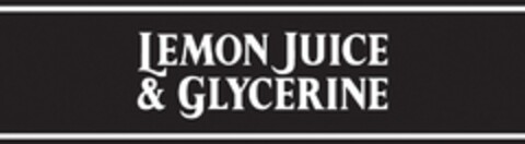 LEMON JUICE & GLYCERINE Logo (EUIPO, 05/22/2012)