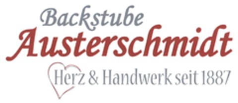 Backstube Austerschmidt Herz & Handwerk seit 1887 Logo (EUIPO, 02.11.2015)