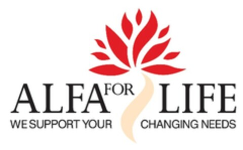 ALFA FOR LIFE WE SUPPORT YOUR CHANGING NEEDS Logo (EUIPO, 09.07.2008)