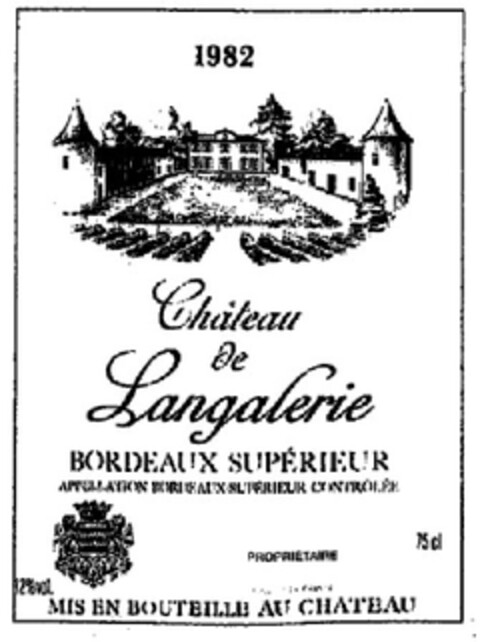 CHÂTEAU DE LANGALERIE Logo (EUIPO, 05.04.2013)