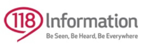 118 Information Be Seen, Be Heard, Be Everywhere Logo (EUIPO, 26.11.2013)