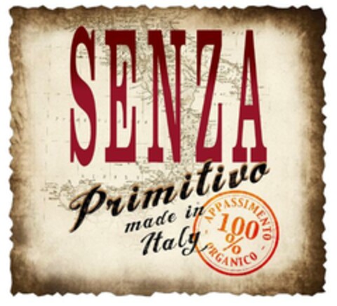 SENZA primitivo made in Italy appassimento 100% organico Logo (EUIPO, 03/17/2014)