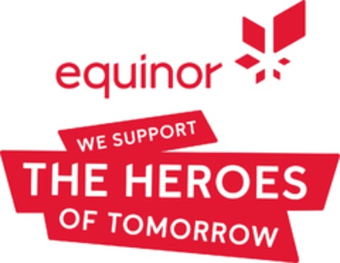 equinor WE SUPPORT THE HEROES OF TOMORROW Logo (EUIPO, 03/27/2019)