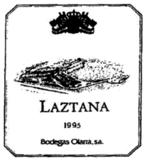 LAZTANA 1995 Bodegas Olarra, sa. Logo (EUIPO, 12/20/2001)