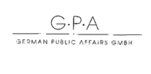 G·P·A GERMAN PUBLIC AFFAIR GMBH Logo (EUIPO, 14.04.2003)