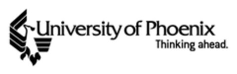 University of Phoenix Thinking ahead. Logo (EUIPO, 08.03.2007)