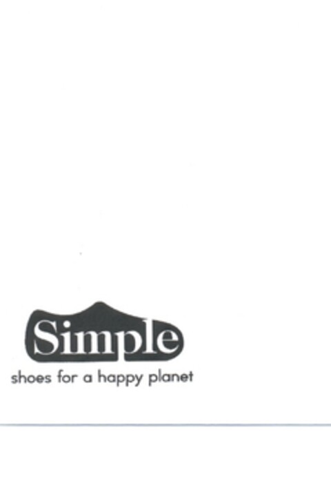 Simple shoes for a happy planet Logo (EUIPO, 06.06.2008)