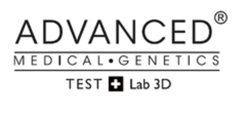 ADVANCED MEDICAL GENETICS TEST Lab 3D Logo (EUIPO, 04.09.2015)