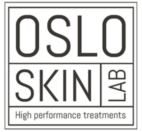 OSLO SKIN LAB High performance treatments Logo (EUIPO, 29.10.2015)