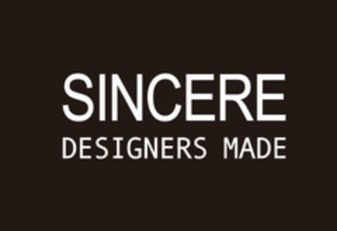 SINCERE DESIGNERS MADE Logo (EUIPO, 19.01.2018)