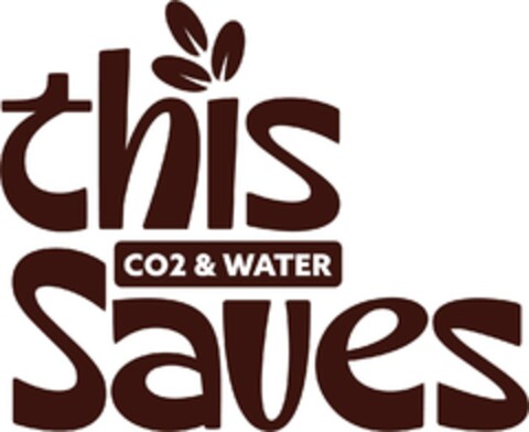 this saves CO2 & WATER Logo (EUIPO, 14.06.2023)