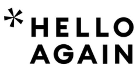 HELLO AGAIN Logo (EUIPO, 10.10.2023)