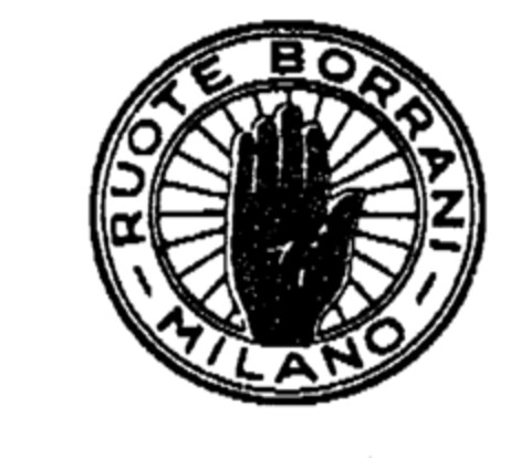 RUOTE BORRANI MILANO Logo (EUIPO, 18.06.1996)