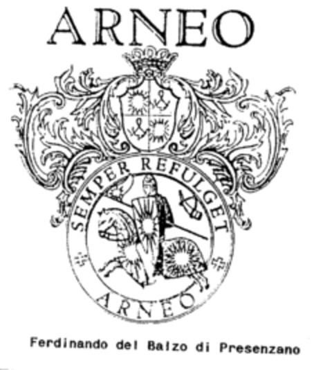 ARNEO SEMPER REFULGET ARNEO Ferdinando del Balzo di Presenzano Logo (EUIPO, 11.12.1997)