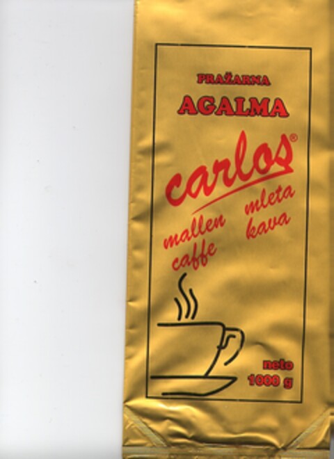 PRAZARNA AGALMA carlos mallen mleta caffe kava neto 1000 g Logo (EUIPO, 10.03.2003)