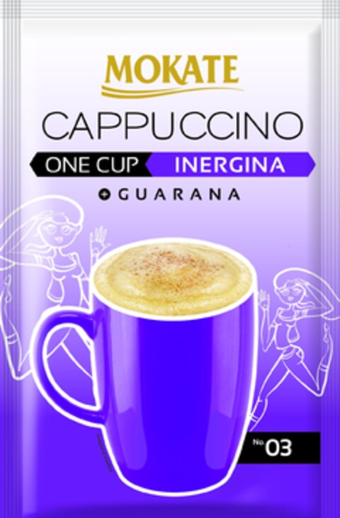 MOKATE CAPPUCCINO ONE CUP INERGINA GUARANA No. 03 Logo (EUIPO, 14.06.2011)