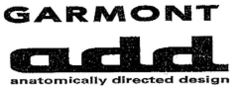 GARMONT add anatomically directed design Logo (EUIPO, 23.04.1998)