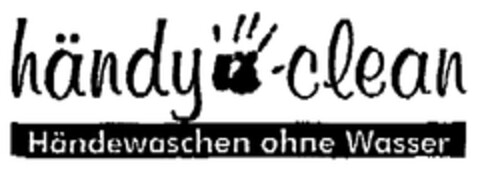 händy clean Händewaschen ohne Wasser Logo (EUIPO, 05.08.1998)