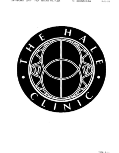 THE HALE CLINIC Logo (EUIPO, 02/24/2003)