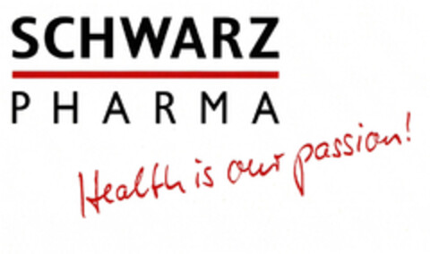 SCHWARZ PHARMA Health is our passion! Logo (EUIPO, 24.02.2005)