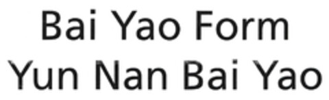 Bai Yao Form Yun Nan Bai Yao Logo (EUIPO, 31.01.2008)