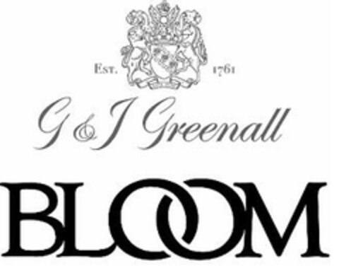 Est. 1761 G & J Greenall BLOOM Logo (EUIPO, 12.08.2008)