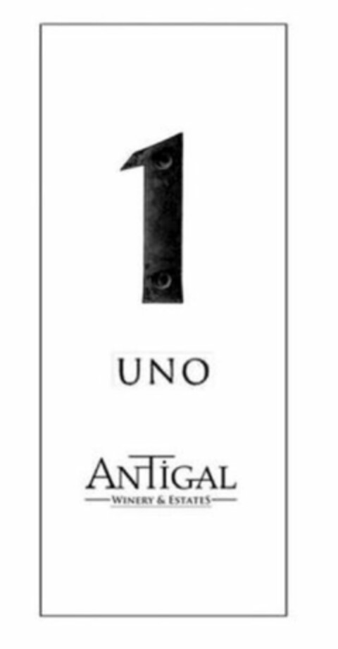 1 UNO ANTIGAL WINERY & ESTATES Logo (EUIPO, 01/27/2017)